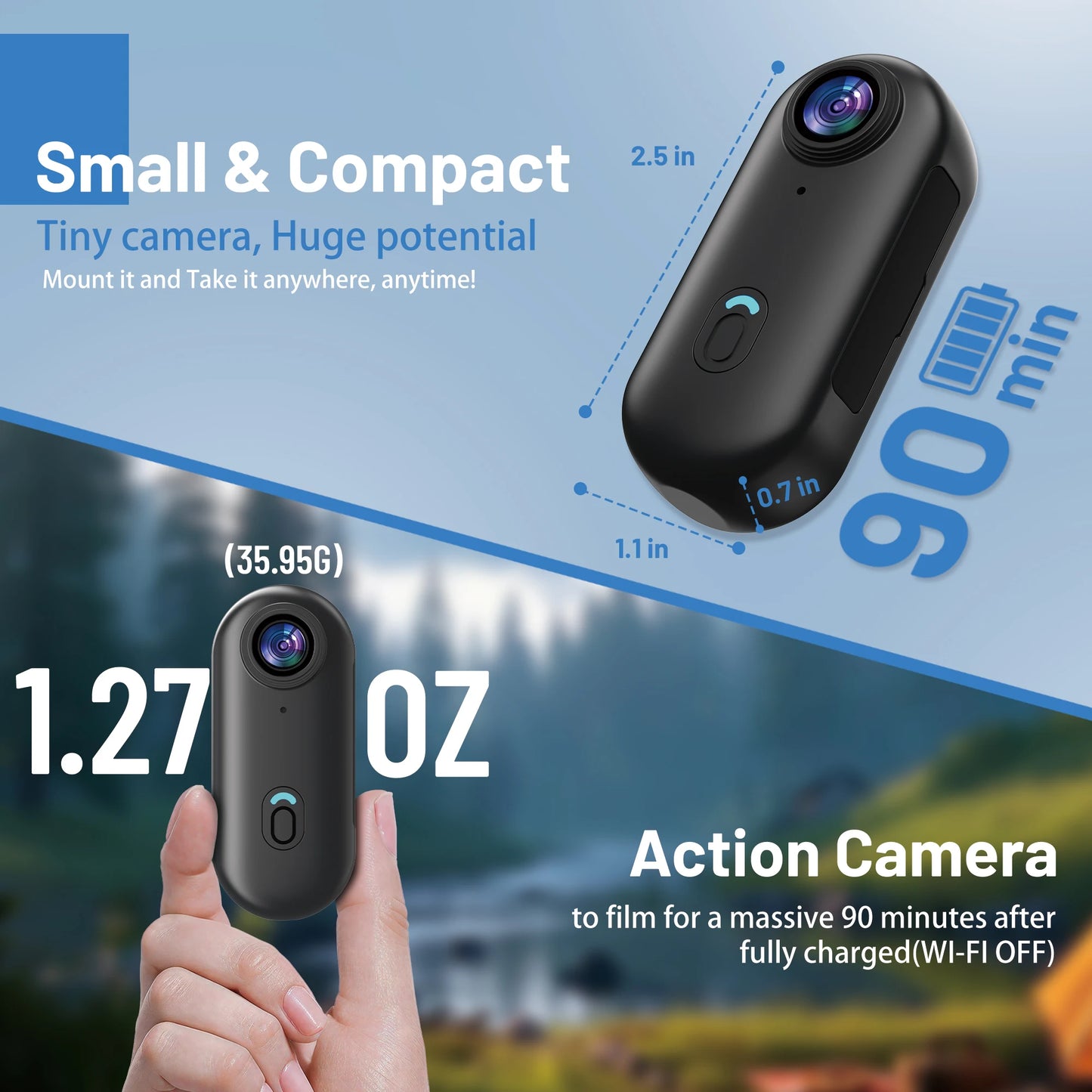Darksales™ ClipCam - Kamera Sportowa 4K
